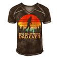 Retro Vintage Best Roller Derby Dad Ever Fathers Day Gift For Womens Gift For Women Men's Short Sleeve V-neck 3D Print Retro Tshirt Brown