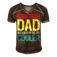 Spanish Teacher Dad Like A Regular Dad But Cooler Gift For Mens Gift For Women Men's Short Sleeve V-neck 3D Print Retro Tshirt Brown