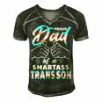 Awesome Proud Trans Dad Pride Lgbt Awareness Fathers Day Gift For Mens Gift For Women Men's Short Sleeve V-neck 3D Print Retro Tshirt Forest