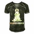 Cute Bunny Easter Rabbit Mum Rabbit Mum Gift For Women Men's Short Sleeve V-neck 3D Print Retro Tshirt Forest