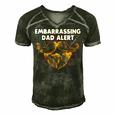 Embarrassing Dad Alert Parents Family Mom Dad Relatives Gift For Women Men's Short Sleeve V-neck 3D Print Retro Tshirt Forest