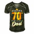 Happy 70Th Birthday Dad Birthday 70 Years Old Dad Gift For Women Men's Short Sleeve V-neck 3D Print Retro Tshirt Forest