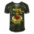 Moms Spaghetti Food Lovers Mothers Day Novelty Gift For Women Men's Short Sleeve V-neck 3D Print Retro Tshirt Forest
