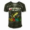 Ofishally The Best Mama Fishing Rod Mommy Funny Mothers Day Gift For Womens Gift For Women Men's Short Sleeve V-neck 3D Print Retro Tshirt Forest