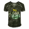 Reel Cool Mama Fishing Fisherman Funny Retro Gift For Womens Gift For Women Men's Short Sleeve V-neck 3D Print Retro Tshirt Forest