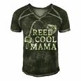 Retro Reel Cool Mama Fishing Fisher Mothers Day Gift For Women Men's Short Sleeve V-neck 3D Print Retro Tshirt Forest