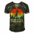 Retro Vintage Best Roller Derby Dad Ever Fathers Day Gift For Mens Gift For Women Men's Short Sleeve V-neck 3D Print Retro Tshirt Forest