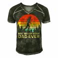 Retro Vintage Best Roller Derby Dad Ever Fathers Day Gift For Mens Gift For Women Men's Short Sleeve V-neck 3D Print Retro Tshirt Forest