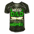 Weed Dad Like A Regular Dad Only Way Higher Marijuana Daddy Gift For Women Men's Short Sleeve V-neck 3D Print Retro Tshirt Forest