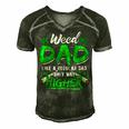 Weed Dad Marijuana Funny 420 Cannabis Thc For Fathers Day Gift For Women Men's Short Sleeve V-neck 3D Print Retro Tshirt Forest