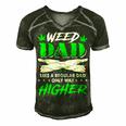 Weed Dad Marijuana Funny Fathers Day For Daddy Gift For Women Men's Short Sleeve V-neck 3D Print Retro Tshirt Forest