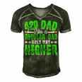 Weed Dad Pot Fathers Day Cannabis Marijuana Papa Daddy Gift For Women Men's Short Sleeve V-neck 3D Print Retro Tshirt Forest