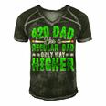 Weed Dad Pot Fathers Day Cannabis Marijuana Papa Daddy Gift For Womens Gift For Women Men's Short Sleeve V-neck 3D Print Retro Tshirt Forest