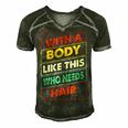 With A Body Like This Who Needs Hair Sexy Bald Dad Gift For Mens Gift For Women Men's Short Sleeve V-neck 3D Print Retro Tshirt Forest