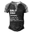 Bald Dad Definition Men's Henley Raglan T-Shirt Black Grey