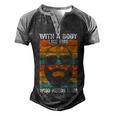 With A Body Like This Who Needs Hair Fathers Day Bald Dad Men's Henley Raglan T-Shirt Black Grey