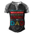 Fathers Birthday Im An Anime Dad Fathers Day Otaku Men's Henley Raglan T-Shirt Black Grey