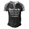 Fathers Day Dad Sayings Happy Fathers Day Men's Henley Raglan T-Shirt Black Grey