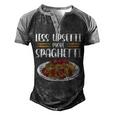 Less Upsetti Spaghetti Men's Henley Raglan T-Shirt Black Grey