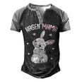 Rabbit Mum With Rabbit Easter Bunny Men's Henley Raglan T-Shirt Black Grey