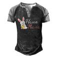 Rabbit Mum Easter Rabbit Mum Rabbit Men's Henley Raglan T-Shirt Black Grey