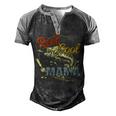 Retro Reel Cool Mama Fishing Lover Men's Henley Raglan T-Shirt Black Grey