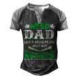 Weed Dad Marijuana 420 Cannabis Thc Pumpkin Themed Men's Henley Raglan T-Shirt Black Grey