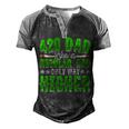 Weed Dad Pot Fathers Day Cannabis Marijuana Papa Daddy Men's Henley Raglan T-Shirt Black Grey
