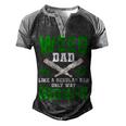 Weed Dad Like A Regular Dad Only Way Higher Fathers Day Men's Henley Raglan T-Shirt Black Grey