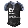 Bald Dad Definition Men's Henley Raglan T-Shirt Black Blue