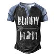 Bunny Mom Rabbit Mum Men's Henley Raglan T-Shirt Black Blue