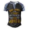 Dad Joke I Think You Mean Rad Jokes Dad Sayings Men's Henley Raglan T-Shirt Black Blue