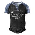 Drum Major Dad Class 2024 Marching Band Family Men's Henley Raglan T-Shirt Black Blue