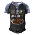 Less Upsetti Spaghetti Men's Henley Raglan T-Shirt Black Blue