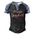 Moms Spaghetti And Meatballs Lover Meme Men's Henley Raglan T-Shirt Black Blue