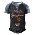 Moms Spaghetti And Meatballs Meme Food Men's Henley Raglan T-Shirt Black Blue