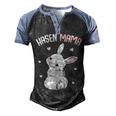 Rabbit Mum With Rabbit Easter Bunny Men's Henley Raglan T-Shirt Black Blue