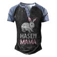 Rabbit Mum Rabbit Mother Pet Long Ear Men's Henley Raglan T-Shirt Black Blue