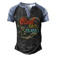 Reel Cool Mama Fishing For Womens Men's Henley Raglan T-Shirt Black Blue