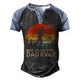 Retro Vintage Best Roller Derby Dad Ever Fathers Day Men's Henley Raglan T-Shirt Black Blue