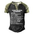 10 Rules Dating My Daughter Overprotective Dad Protective Men's Henley Raglan T-Shirt Black Forest