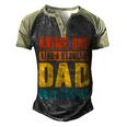 Anime Fathers Birthday Anime Dad Only Cooler Vintage Men's Henley Raglan T-Shirt Black Forest