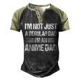 Anime Fathers Birthday Im An Anime Dad Fathers Day Anime Men's Henley Raglan T-Shirt Black Forest