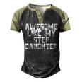Awesome Like My Step Daughter Dad Joke Father´S Day Men's Henley Raglan T-Shirt Black Forest
