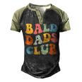 Bald Dads Club Dad Fathers Day Bald Head Joke Men's Henley Raglan T-Shirt Black Forest