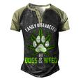 Dogs And Weed Dad Mom Dog Lover Cannabis Marijuana Men's Henley Raglan T-Shirt Black Forest