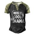 Family Lover Reel Cool Mama Fishing Fisher Fisherman Men's Henley Raglan T-Shirt Black Forest