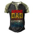 Father’S Day Anime Dad Daddy Father Papa Graphic From Son Men's Henley Raglan T-Shirt Black Forest
