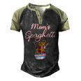Moms Spaghetti And Meatballs Meme Food Men's Henley Raglan T-Shirt Black Forest