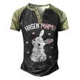 Rabbit Mum With Rabbit Easter Bunny Men's Henley Raglan T-Shirt Black Forest